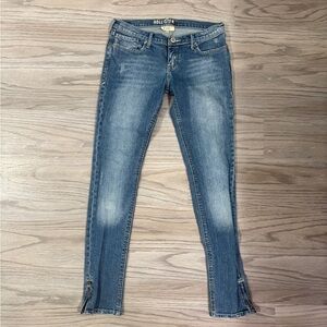 Y2K Hollister Blue Jeans with Zipper Detail Woman’s Size 5